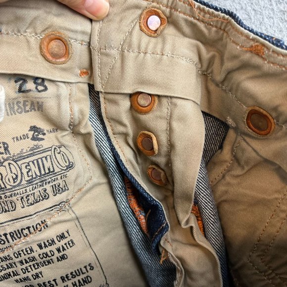 Ciano Farmer  Selvedge Denim Jeans Button Fly size 31x28 - Picture 8 of 12